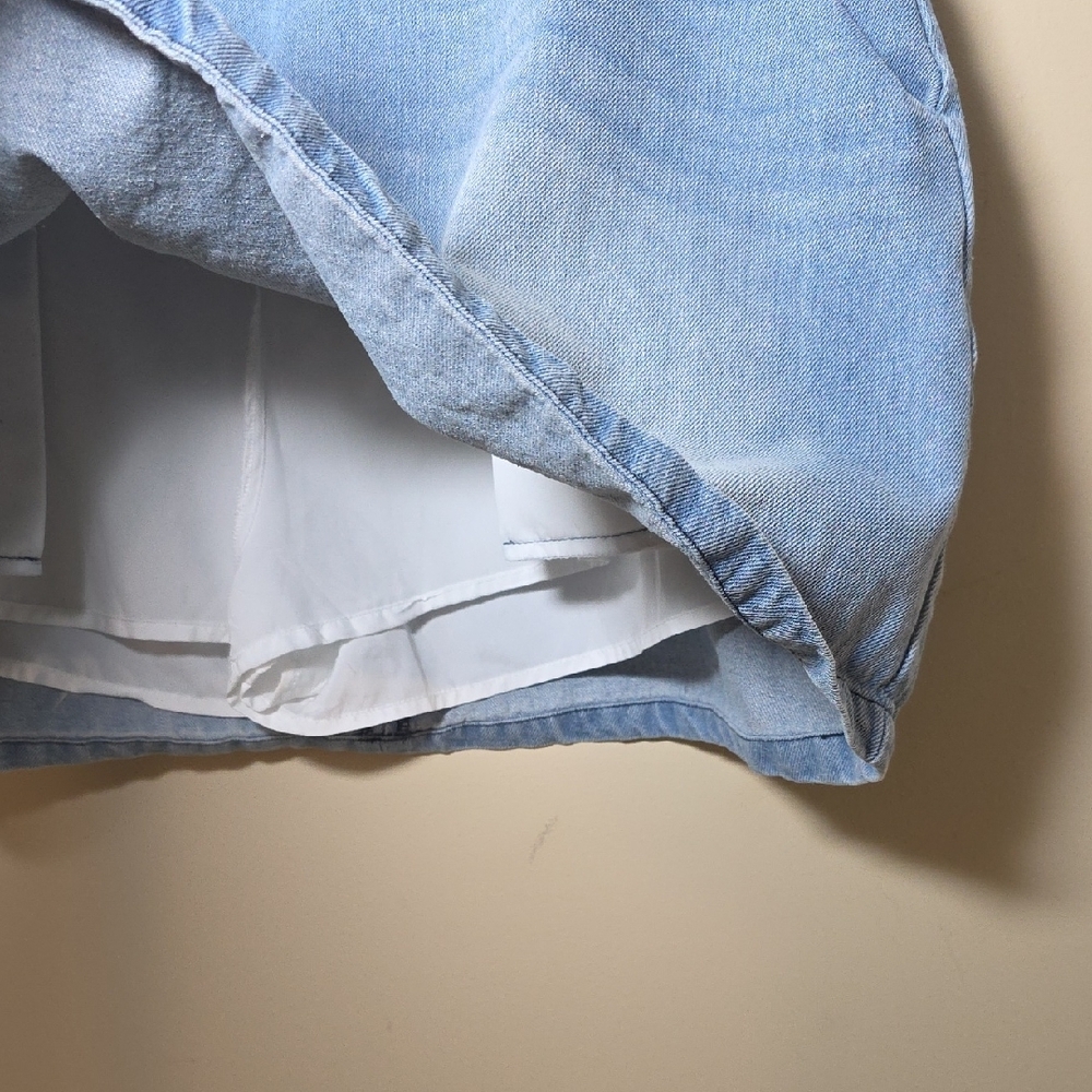 Pink Lily Light Blue Denim Skort - Picture 5 of 6